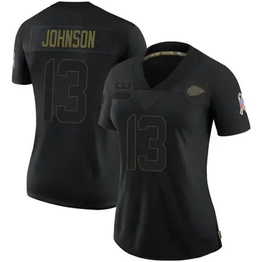 Nazeeh Johnson Women's Limited Black Kansas City Chiefs 2020 Salute To Service Jersey